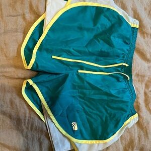 Teal and Yellow Athletic Shorts
